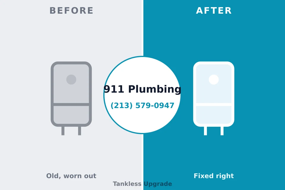 Before and after: plumbing repair Aspinwall, PA